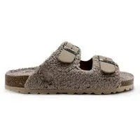 thies Vegane "thies ® Eco Teddy Mixed Sandale" aus rec. PET & Biobaumwolle, Stone teddy, – Produktbild 1 von 1