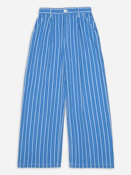 Nudie Jeans Nudie Jeans Damen Pants - Gullan - aus Bio-Baumwolle, Striped (blau), – Produktbild 1 von 4
