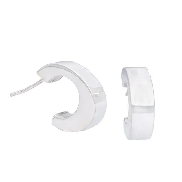 pakilia pakilia Silber Ohrstecker Halbmond oval Fair-Trade und handmade – Produktbild 1 von 3