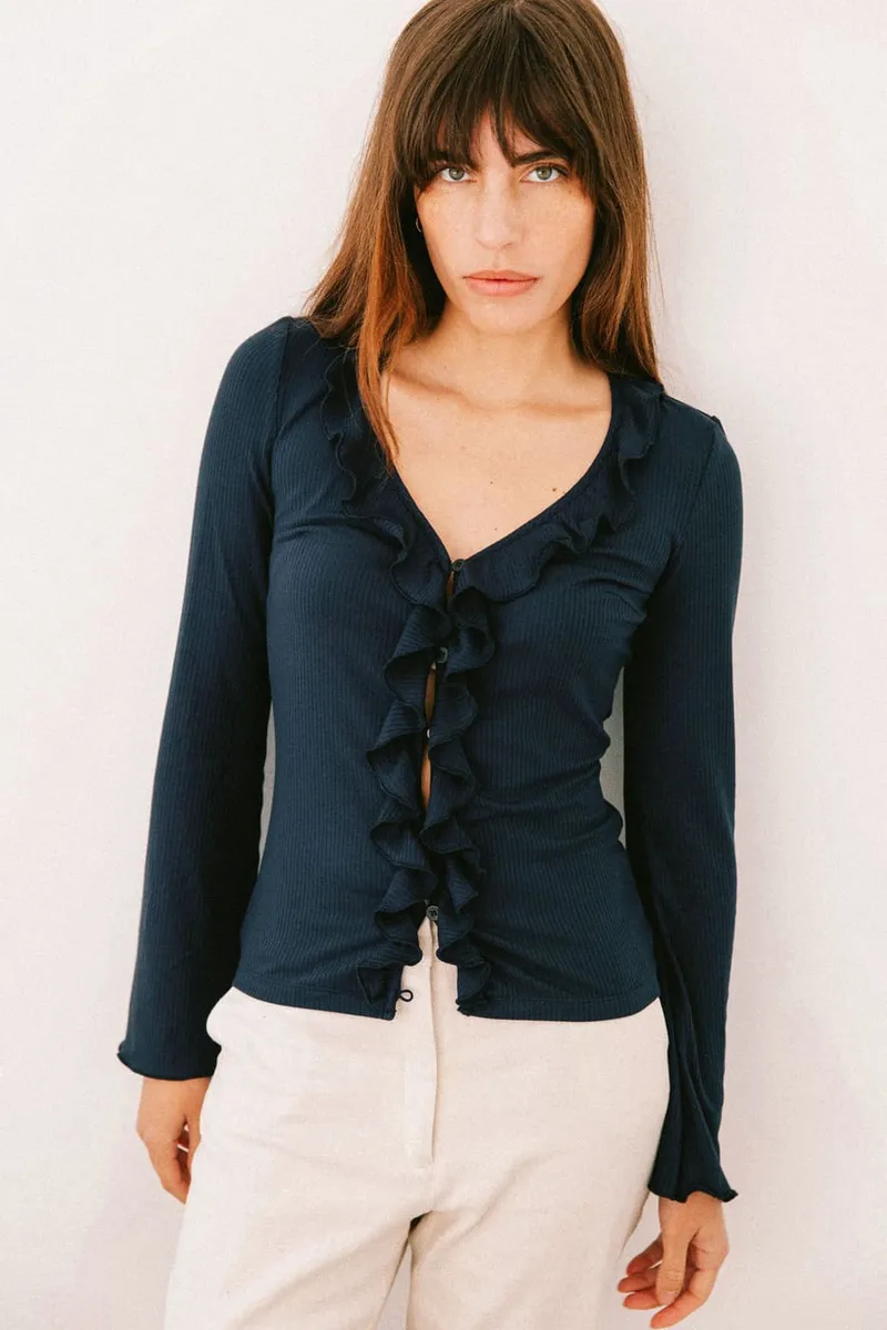 Avani Avani Damen vegan Top Pivoine Marineblau, Extra dunkelblau, – Produktbild 1 von 2