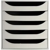 Exacompta Exacompta Schubladenbox Ecobox "Office", DIN A4+, 5 Schubladen, grau – Produktbild 1 von 1