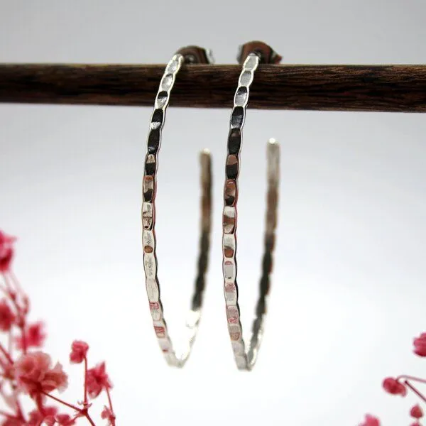 pakilia pakilia Silber Ohrringe oval Fair-Trade und handmade – Produktbild 5 von 5