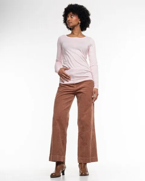 Alma & Lovis Alma & Lovis Softe Breitcord-Culotte aus Organic Cotton | Cablecord Culotte, Chutney (rot-braun), – Produktbild 3 von 4