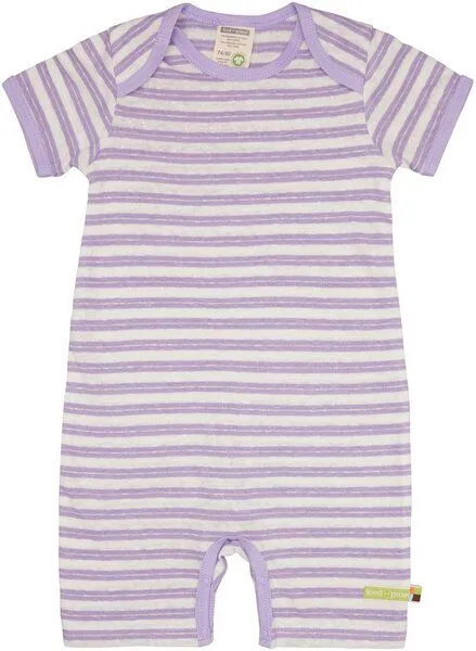 loud + proud loud + proud Babys & Kinder Spieler Streifen mit Leinen, GOTS-zertifiziert, Lilac(lila), – Produktbild 1 von 1