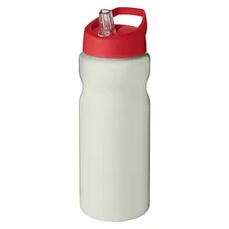 Unbranded H2O Active® Eco Base 650 ml Sportflasche mit Ausgussdeckel, elfenbeinweiß/ rot – Produktbild 1 von 1