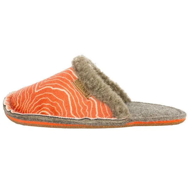 Doghammer Doghammer Upcycling Hausschuh Damen und Herren - Hütte-zua mit Skifell, Orange, – Produktbild 1 von 4