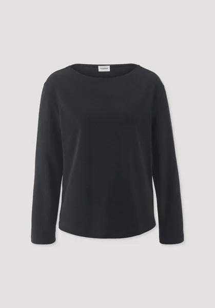 hessnatur hessnatur Heavy Jersey Longsleeve Relaxed aus reiner Bio-Baumwolle, Schwarz, – Produktbild 4 von 4
