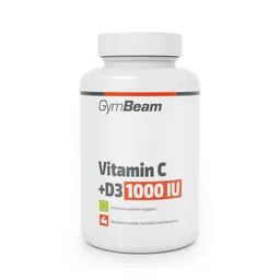 GymBeam GymBeam Vitamin C + D3 1000 IU 90 Kapseln – Produktbild 1 von 1