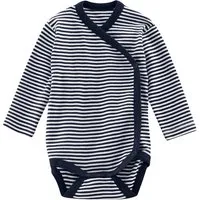 Living Crafts Living Crafts Baby Wickelbody Langarm Bio-Baumwolle marine-weiß gestreift Gr. 74/80 – Produktbild 1 von 1