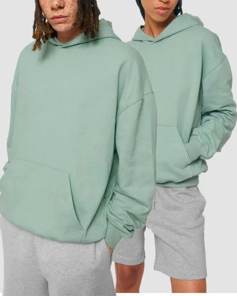 YTWOO YTWOO Oversized Unisex Hoodie mit Kängurutasche, Dry, nachhaltig, Bio-Baumwolle, Hellgrün, – Produktbild 1 von 4