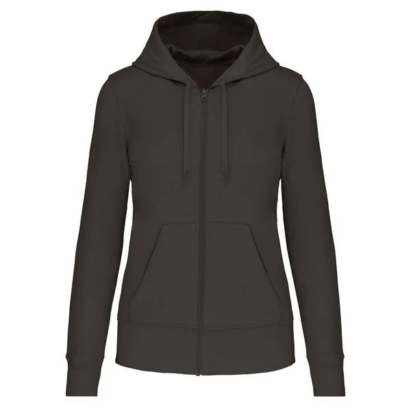 Greenspired Greenspired Umweltfreundliches Kapuzensweatshirt mit Zip für Damen 280g/m² XS-XXL, Dunkelgrau, – Produktbild 1 von 1