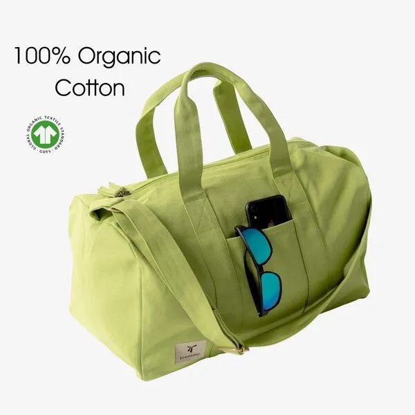 treeletic® treeletic® ECO Y Gym Bag / Weekender inkl. Laundry Bag, Leaf (grün), – Produktbild 3 von 4