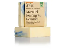 Savion - feine Seifen Manufaktur Biologische Duschseife Lavendel-Lemongras 80 g Für jeden Hauttyp – Produktbild 1 von 1
