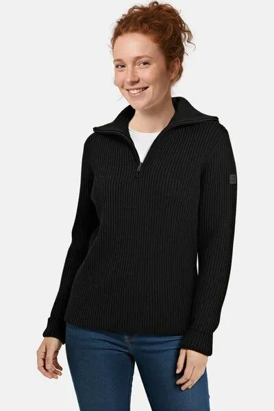 Hanseheld Hanseheld Damen Troyer Merino Wolle GOTS, Schwarz, – Produktbild 2 von 3