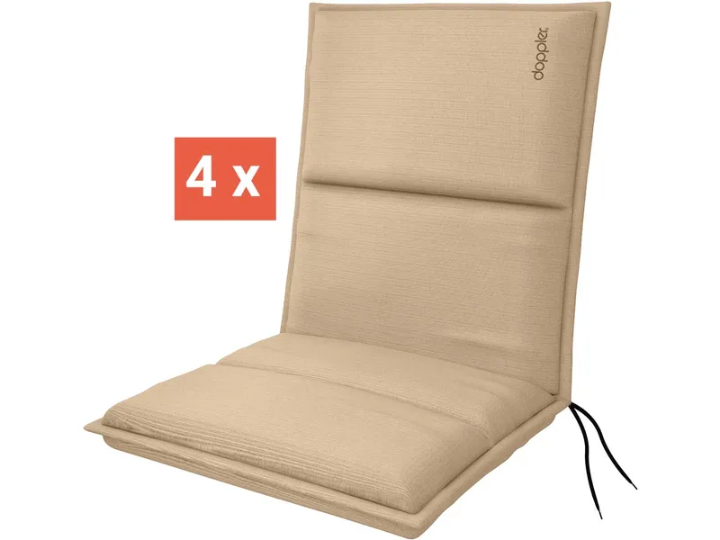 Doppler doppler Auflage "CITY" für Niederlehner, 4er-Pack, 100x48x6 cm, Polyester, sand – Produktbild 1 von 1
