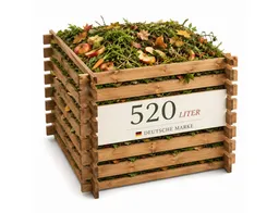 Onbest Komposter Komposter Holz 520 l FSC-Holz 100 x 72 x 100 cm Stecksystem, BxTxH: 100x100x72 cm, 520 l, 520L, Made in Europe – Produktbild 1 von 1
