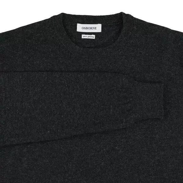 Osborne Knitwear Osborne Knitwear Gelongwoll-Pullover, Charcoal meliert (grau), – Produktbild 3 von 4