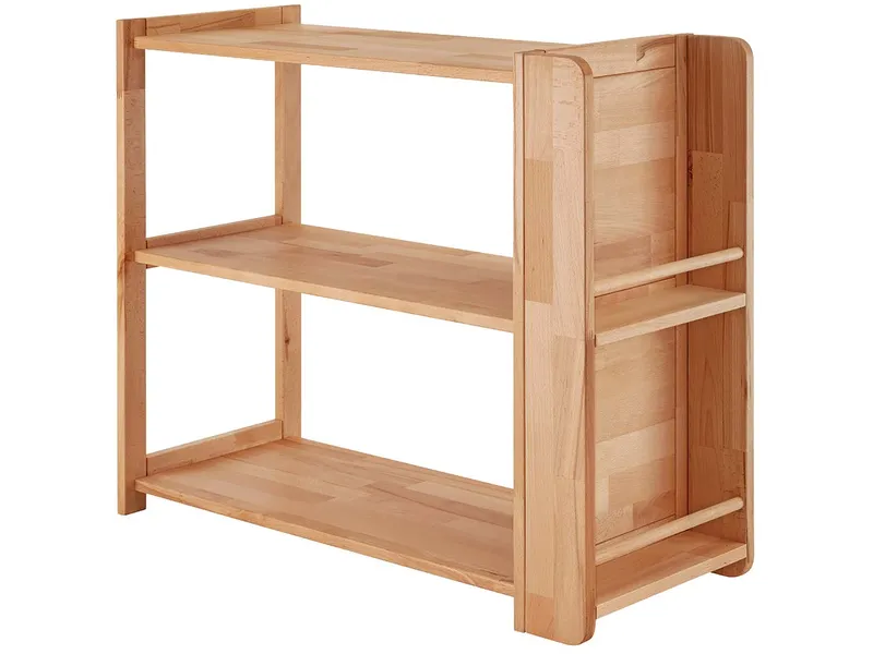 Infantil Infantil Kinderregal 'Montessori' B90xT38xH75cm, Bücherregal seitlich, Buche geölt – Produktbild 1 von 1