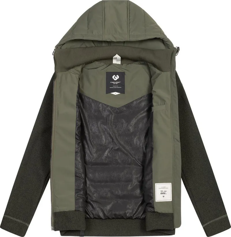 ragwear ragwear Steppjacke Doryan Mel Coole Herren Outdoorjacke mit weichen Ärmeln, Grün, – Produktbild 1 von 4