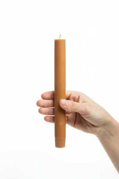 Tranquillo Handgearbeitete Stabkerzen GLUMI orange 4er-Set, 20 cm - orange – Produktbild 4 von 5