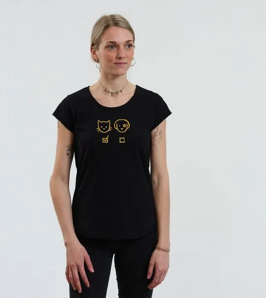 Gary Mash GARY MASH Shirt Asheville Hund & Katz aus Biobaumwolle, Schwarz, – Produktbild 3 von 5