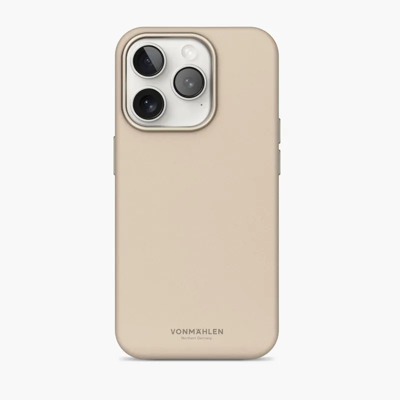 VONMÄHLEN VONMÄHLEN Like Leather Case - Schutzhülle, MagSafe kompatibel iPhone 16 Pro, Cream – Produktbild 1 von 1