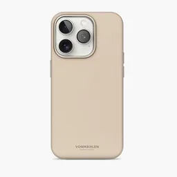 VONMÄHLEN VONMÄHLEN Like Leather Case - Schutzhülle, MagSafe kompatibel iPhone 16 Pro, Cream – Produktbild 1 von 1