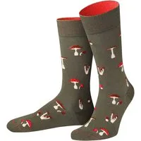 von Jungfeld VON JUNGFELD Bio-Socken "Fliegenpilz", graugrün, Gr. 39/42 – Produktbild 1 von 1