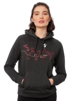 FellHerz FellHerz Damen Hoodie Asana Girl dark grey melange, Bio Fair und Vegan – Produktbild 1 von 1