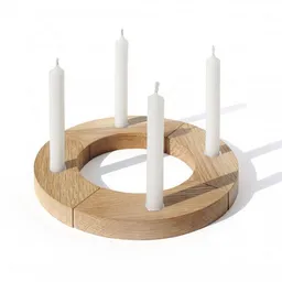 Side by Side Adventskranz Eichenholz (side by side) – Produktbild 1 von 1