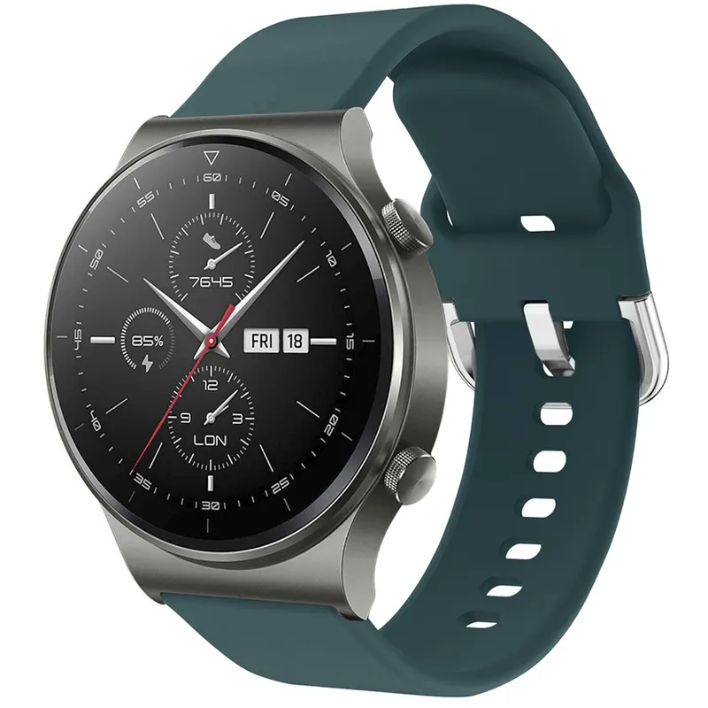 imoshion imoshion Silikonband für das Huawei Watch GT 2 / Pro / 2e Sport 46 mm, Dunkelgrün, – Produktbild 1 von 1
