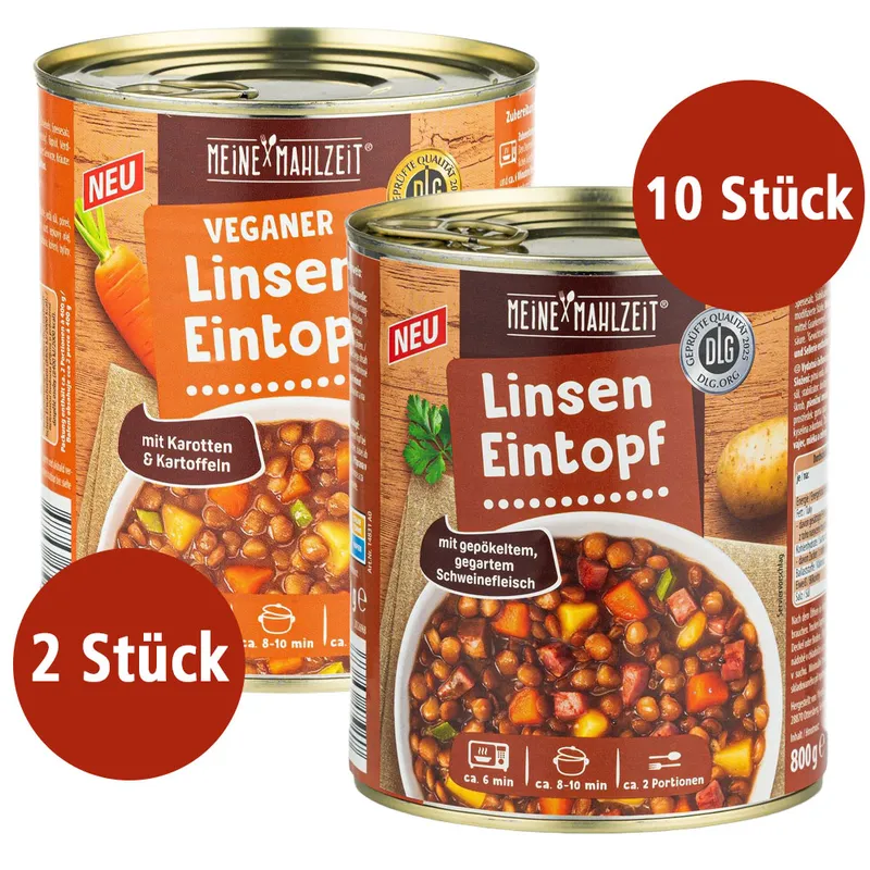 Meine Mahlzeit Meine Mahlzeit Linseneintopf 12x800g – Produktbild 1 von 1