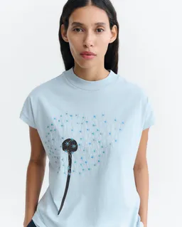 thinking mu Thinking MU Damen vegan T-Shirt Dandelion Mit Stickerei Volta Hellblau – Produktbild 1 von 1