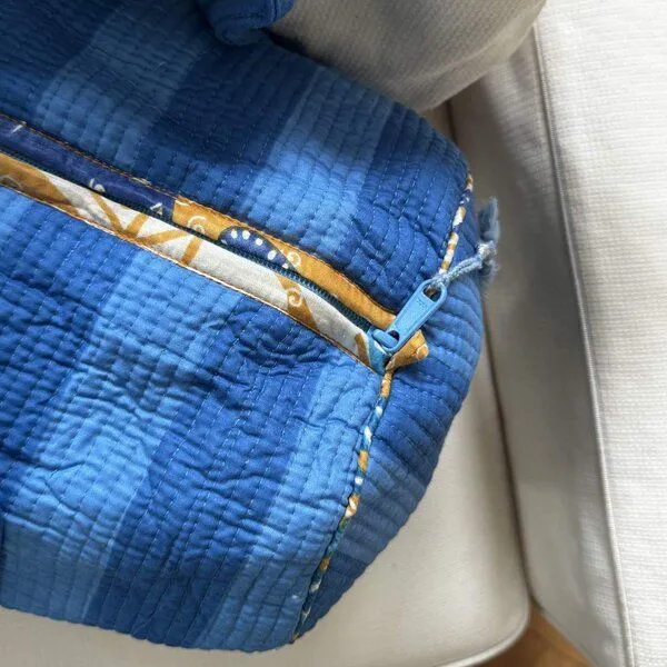 KIKOONI KIKOONI handgefertigte große Baumwolltasche "K. Shopper", Bold stripes blue, – Produktbild 4 von 4