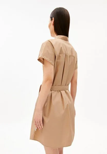 ARMEDANGELS ARMEDANGELS LARISAANA MINI Damen Kleid aus 100% Bio-Baumwolle, True camel, – Produktbild 2 von 4