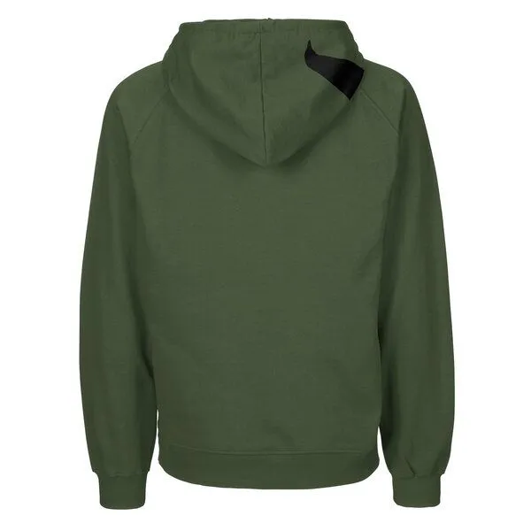 HANDGEDRUCKT HANDGEDRUCKT "Rabenflüsterer" Männer Hoody aus reiner Biobaumwolle (kbA), Military, – Produktbild 2 von 3
