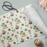 Fines Papeterie Fines Papeterie 3m Geschenkpapier PIRATEN * für Kinder * auf Rolle * 300x47 cm * – Produktbild 1 von 1