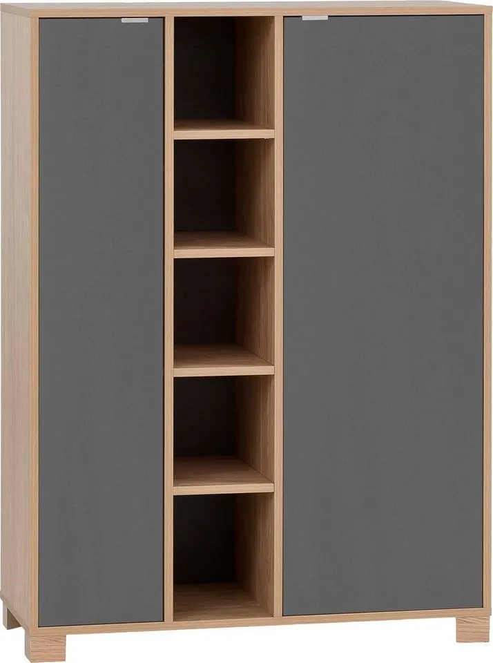 Schildmeyer Midischrank Anouk Solide Verarbeitung - Dieses Produkt ist in Deutschland gefertigt, Grau, – Produktbild 2 von 5