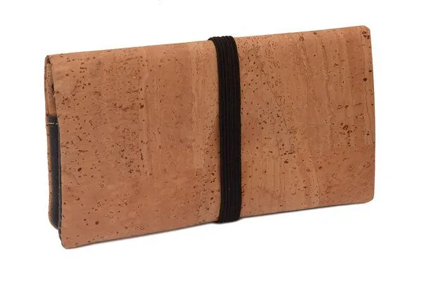 Simaru Simaru Stabile und wasserfeste Tabaktasche "BARREIRO" aus Kork und feinem Oxfordstoff., Natural, – Produktbild 3 von 8