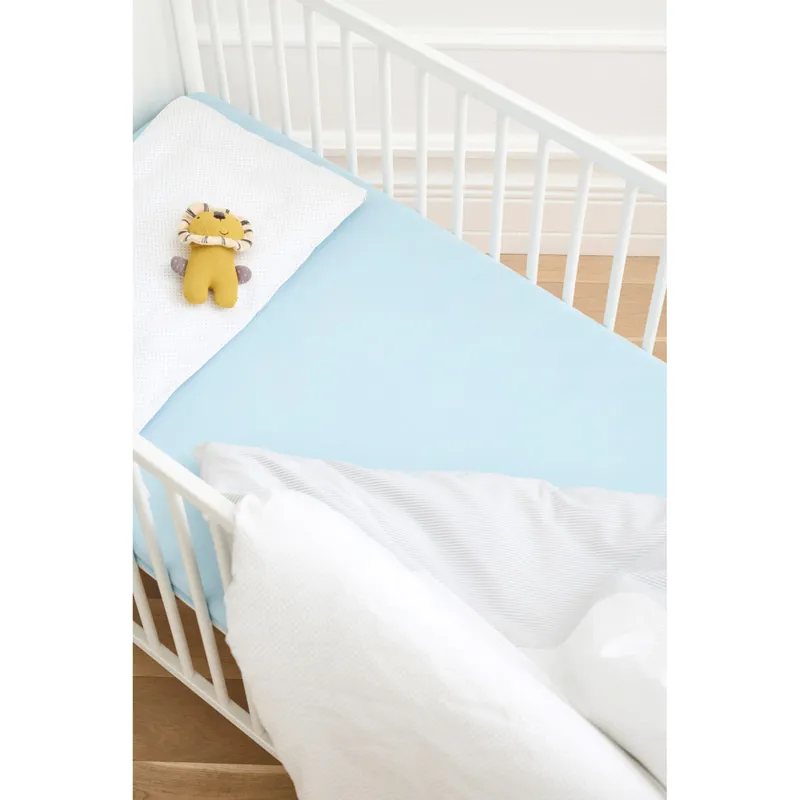 baby-walz Baby-Walz Basics Spannbetttuch TENCEL™ 40x90 cm, Hellblau, – Produktbild 2 von 2
