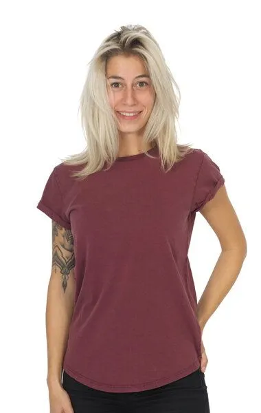 Life-Tree Life-Tree Shirt aus Biobaumwolle für Damen "Basic", Rot, – Produktbild 3 von 5