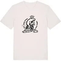 päfjes päfjes Wuuuu der Bär fährt Rad / Fahrrad - Fair Wear Männer Unisex Bio T-Shirt Siebdruck, Natur, – Produktbild 1 von 1