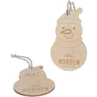 Weihnachtsbaumanhänger "Schneemann" FSC-zertifiziert, inkl. Lasergravur – Produktbild 1 von 1