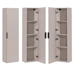 Lomadox Hochschrank ADELAIDE-56-CASHMERE Badschrank Seitenschrank, kaschmir mit gerillter Front – Produktbild 1 von 1