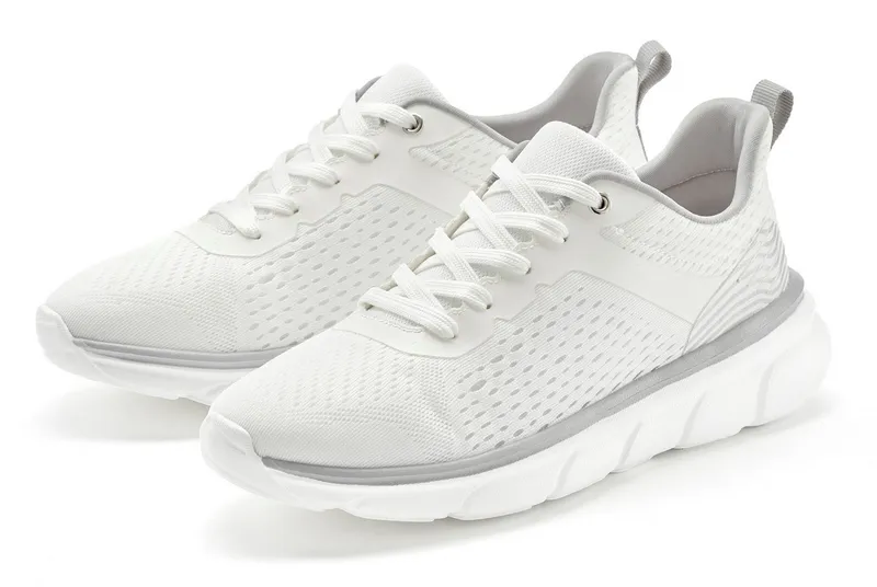John Devin John Devin Schnürschuh, Halbschuh, Freizeitschuh, Schnürhalbschuh, Turnschuh Sneaker im sportiven Look mit ultraleichter, flexibler Sohle Unisex VEGAN, Weiß, – Produktbild 2 von 5