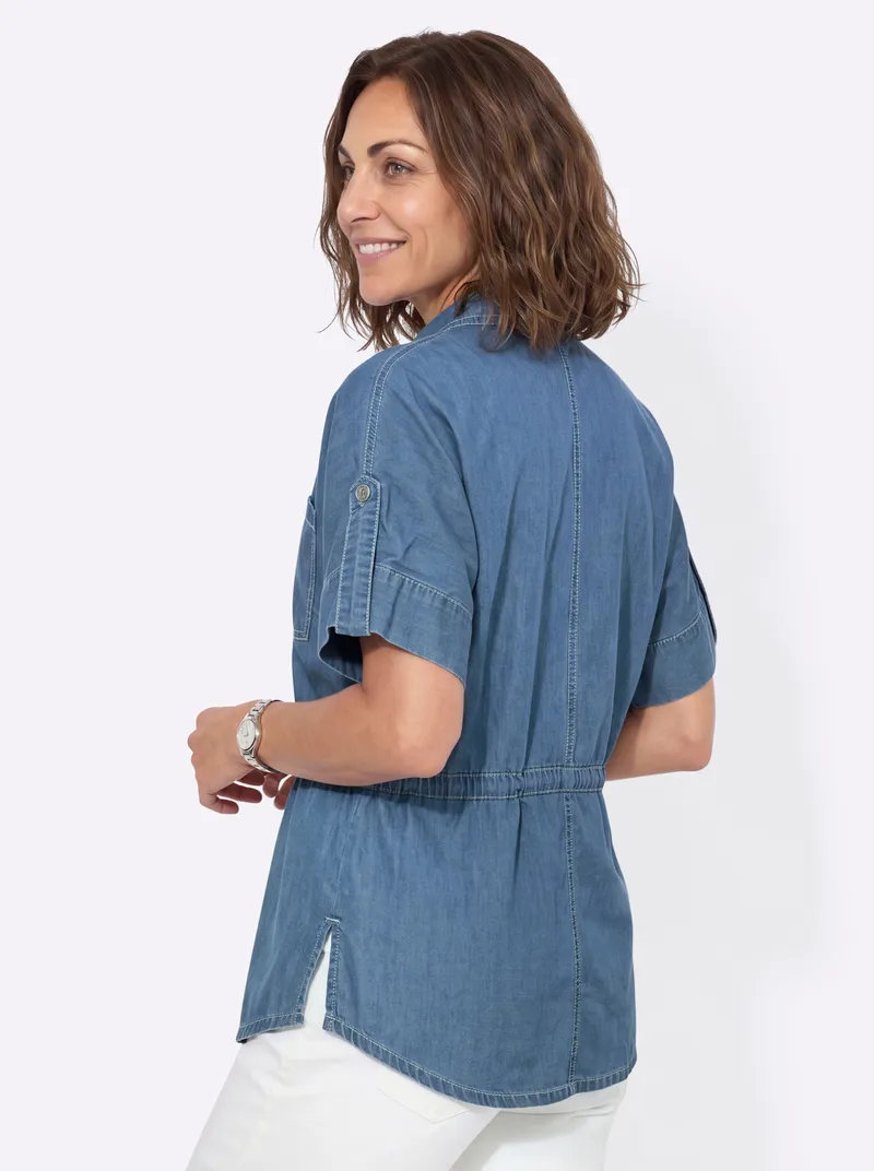 Witt Jeansbluse blue-bleached, Blue-bleached, – Produktbild 2 von 2