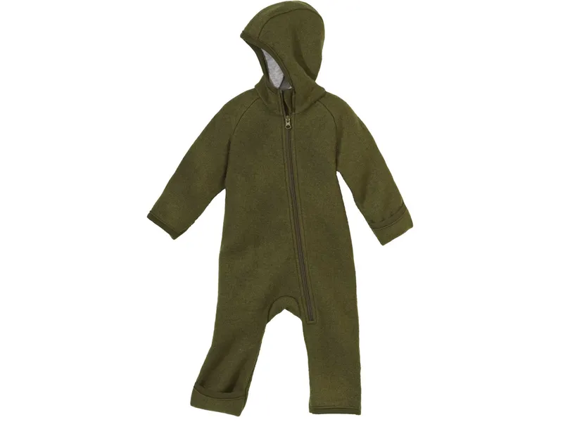 Disana Disana Baby Walk-Overall mit Zipper Bio-Merinowolle oliv Gr.62/68, Grün, – Produktbild 1 von 2