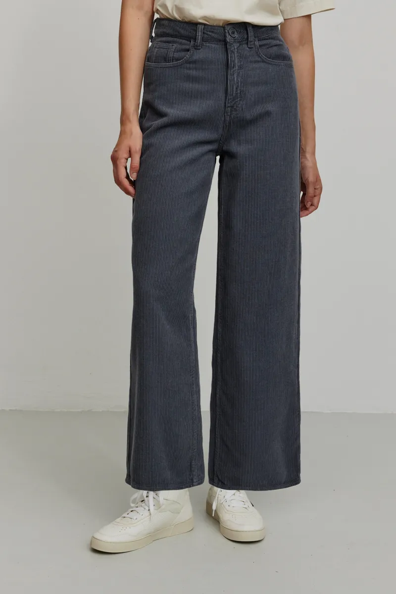 recolution Recolution Damen vegan Hose Corduroy Erica Denim Blau, Dunkelblau, – Produktbild 2 von 2