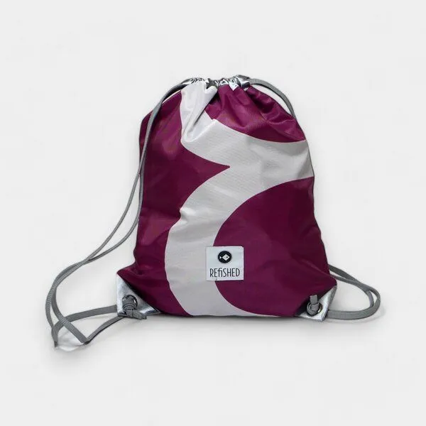 REFISHED fair fashion REFISHED fair fashion Rucksack 'BACK ART' - upcycelte Fahnen, Bonnard (aubergine), – Produktbild 1 von 4