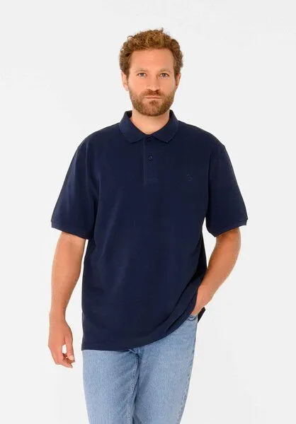 THOKKTHOKK ThokkThokk Herren Polo Shirt aus Biobaumwoll-Piqué, Night sky (blau), – Produktbild 1 von 7